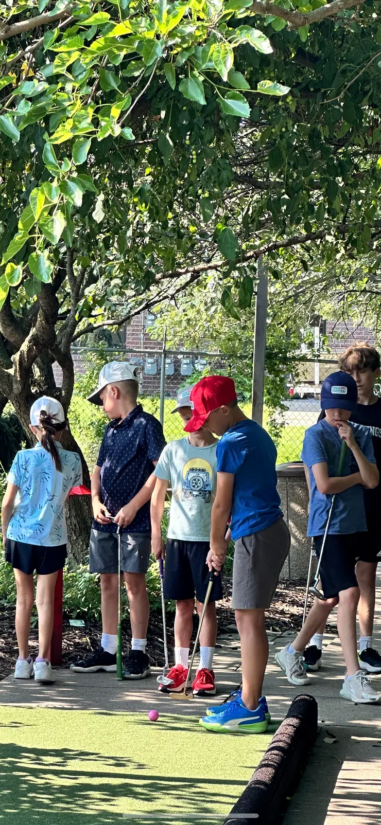 junior golf camp at Pine Lake