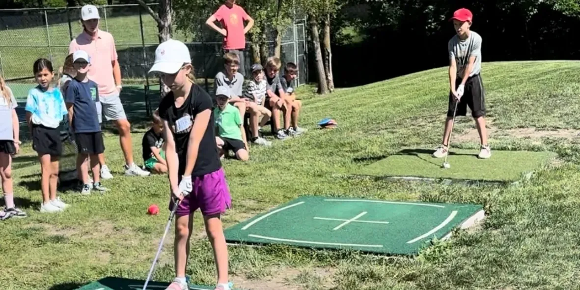 junior golf camp at Pine Lake