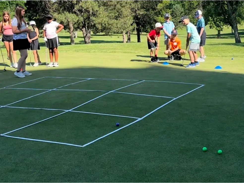 junior golf camp at Pine Lake